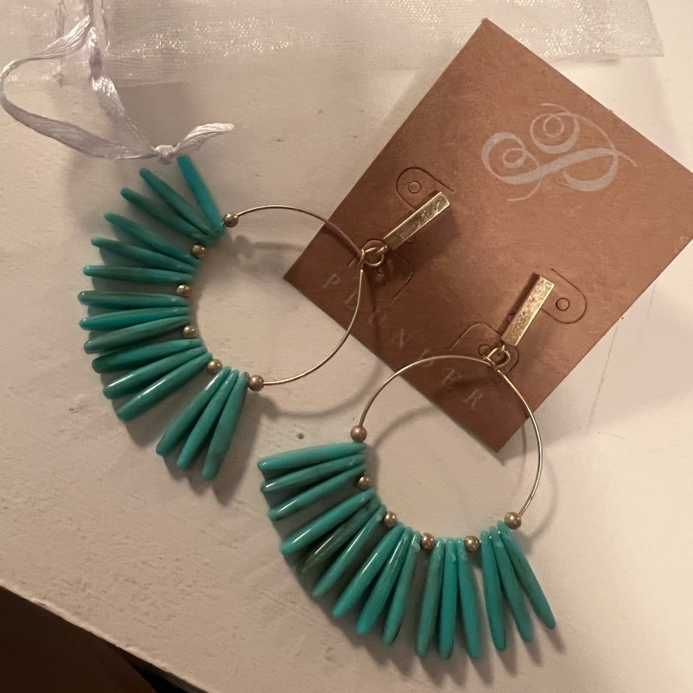 Plunder Turquoise and Gold Earrings